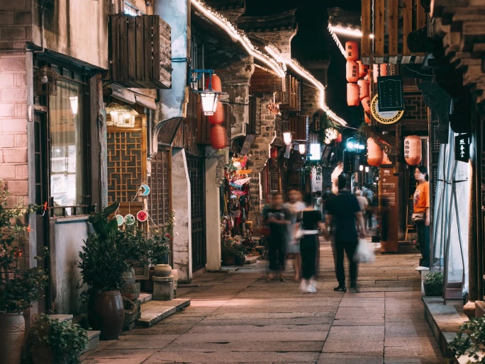 临海紫阳街夜景