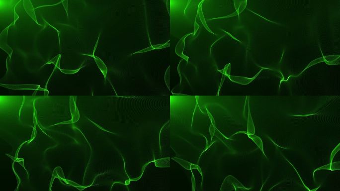 绿色粒子波动