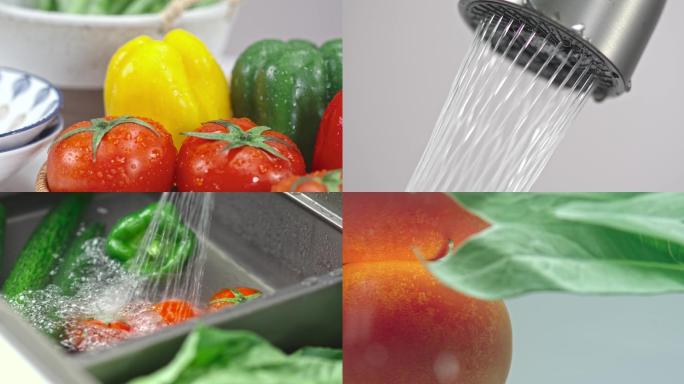 厨房洗菜切菜蔬菜西红柿