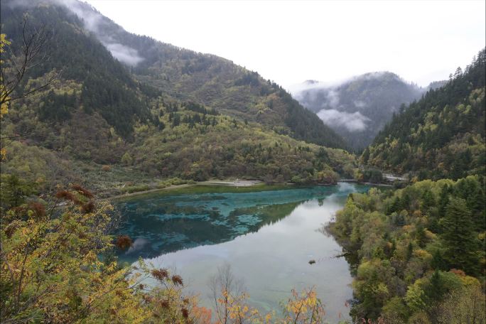 九寨沟五花海祖国山河山川植被