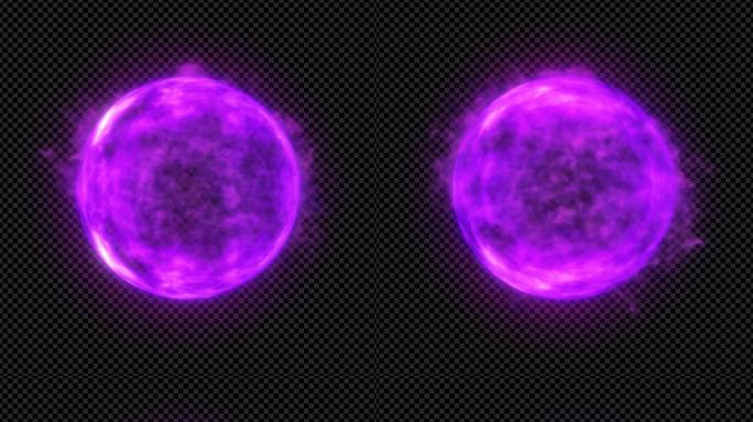 循环紫色邪恶能量球特效素材
