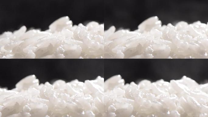 饱满晶透的白米饭实拍素材