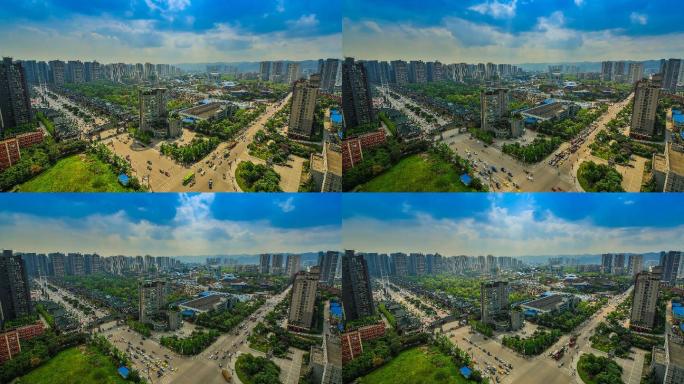 重庆市九龙坡区巴国城大景延时摄影
