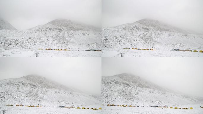 【V币】暴风雪中的珠穆朗玛峰五千二大本营