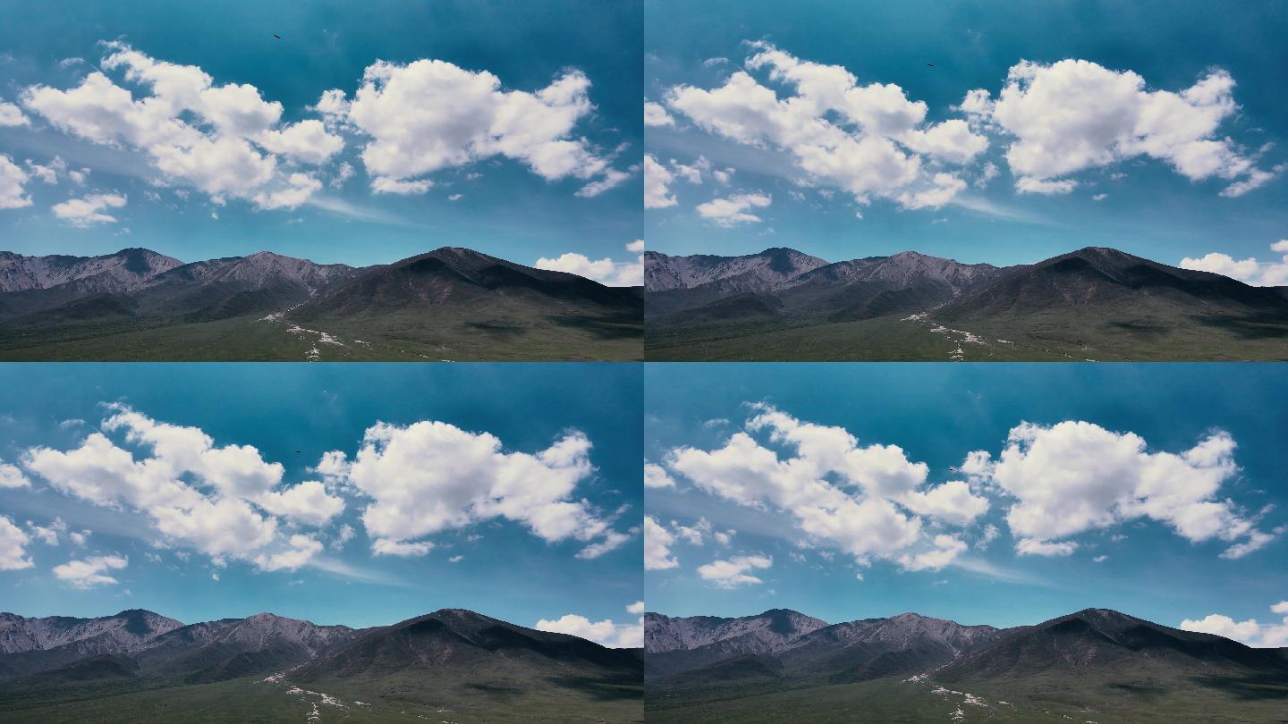 山、蓝天白云、鹰1
