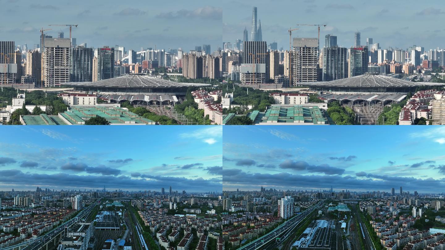 上海南站城市航拍