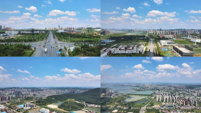 武汉江夏城市4K航拍