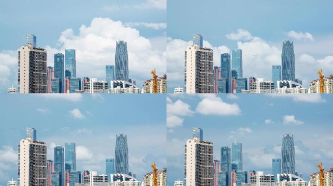 中国广西南宁的摩天大楼和城市建筑物景观