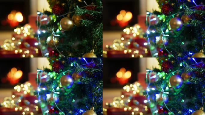 圣诞树和家里的装饰品