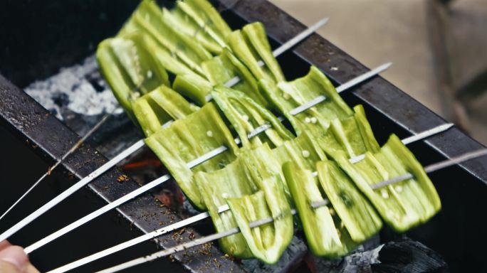 烧烤 串肉 烤肉 烤辣椒 烤油馍