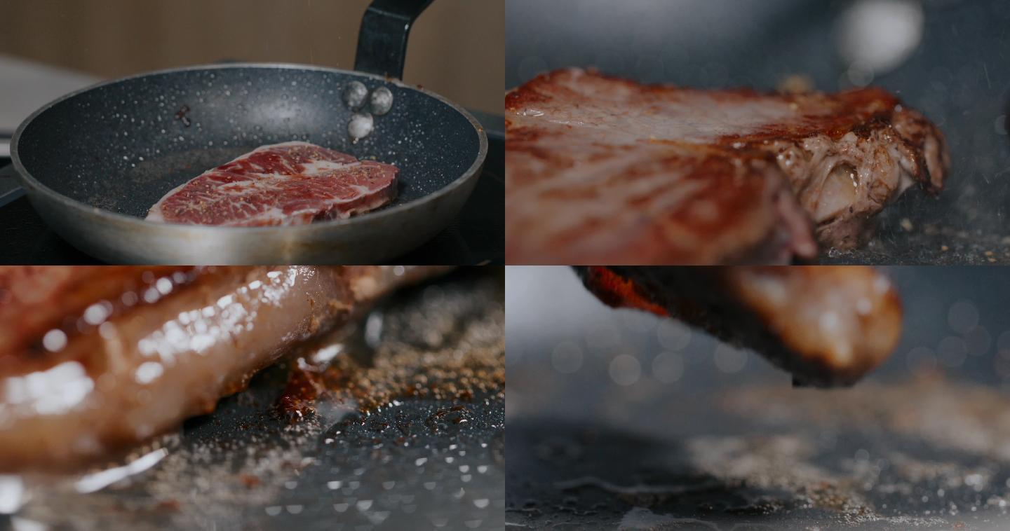 西餐美食煎牛排特写澳洲牛肉