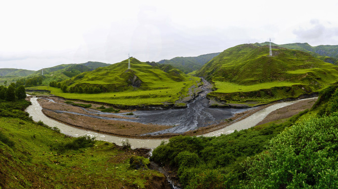 藏区高山草原风光