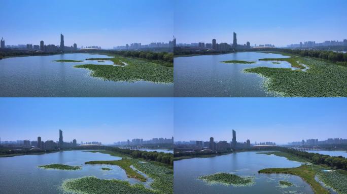 航拍镜头城市大景生态人居环境建设CC