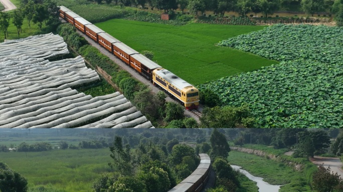 【4K】航拍云南红河建水米轨小火车