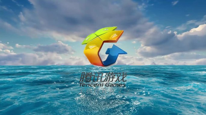 大海 白云 阳光 logo（无插件）片头
