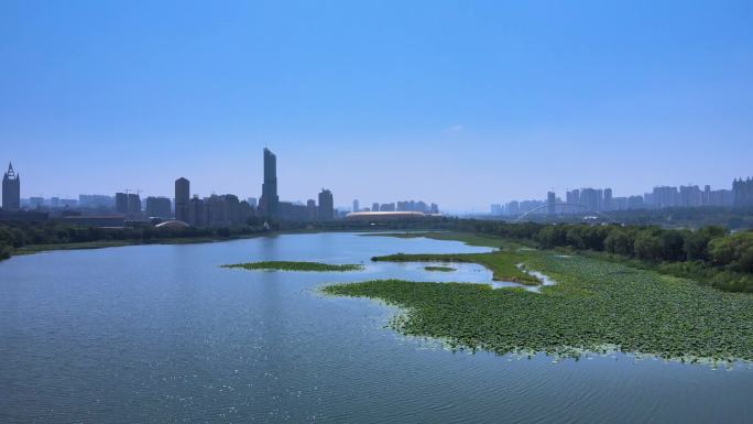 航拍镜头城市大景生态人居环境建设CC