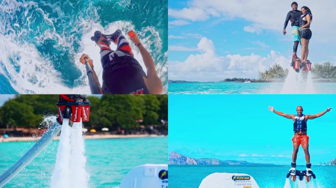 毛里求斯水上飞人激情表演水上旅行项目