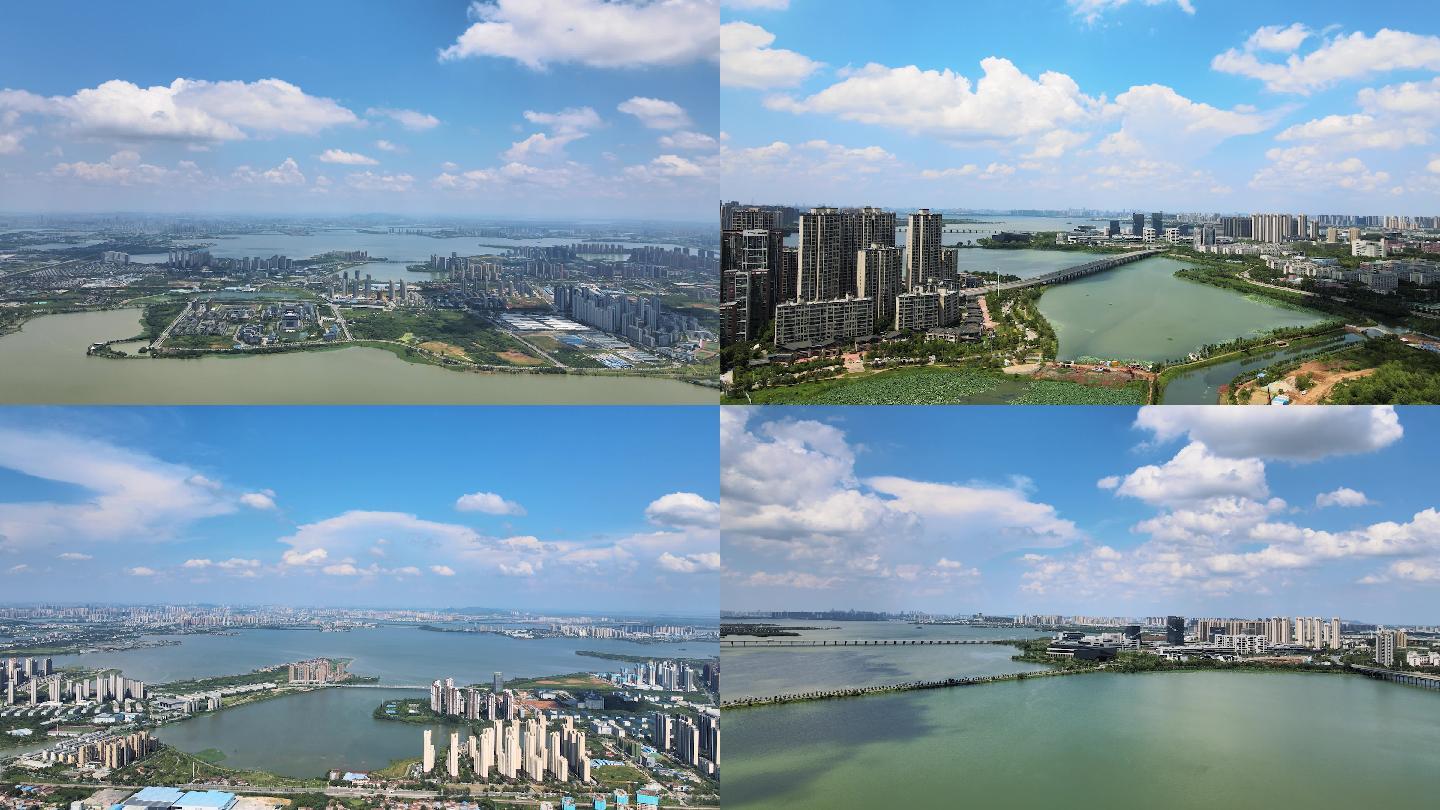 武汉江夏汤逊湖4K航拍