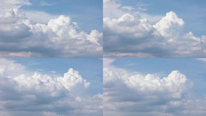 4K延时摄影 风起云涌 大云团 蓝天白云