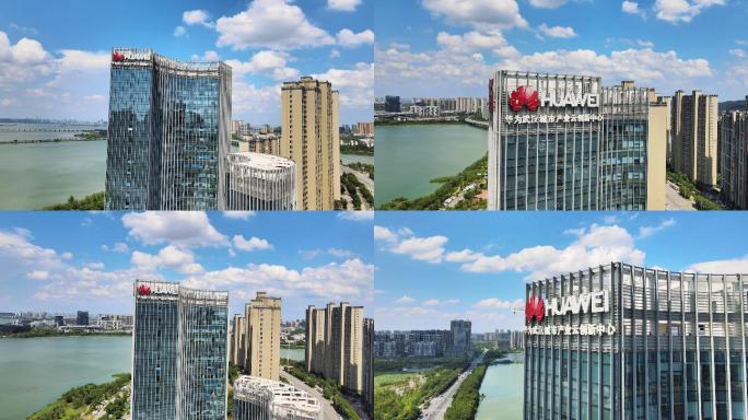 华为武汉创新中心大楼4K航拍