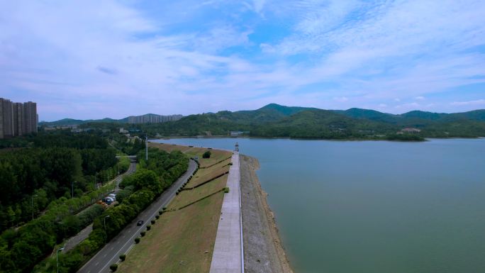 安徽滁州城西水库夏日航拍4k