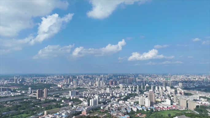 信阳城市全景大景航拍