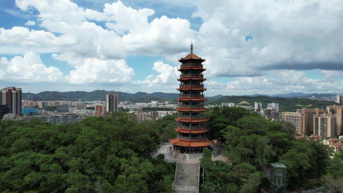 【正版素材】深圳光明区红花山公园明和塔