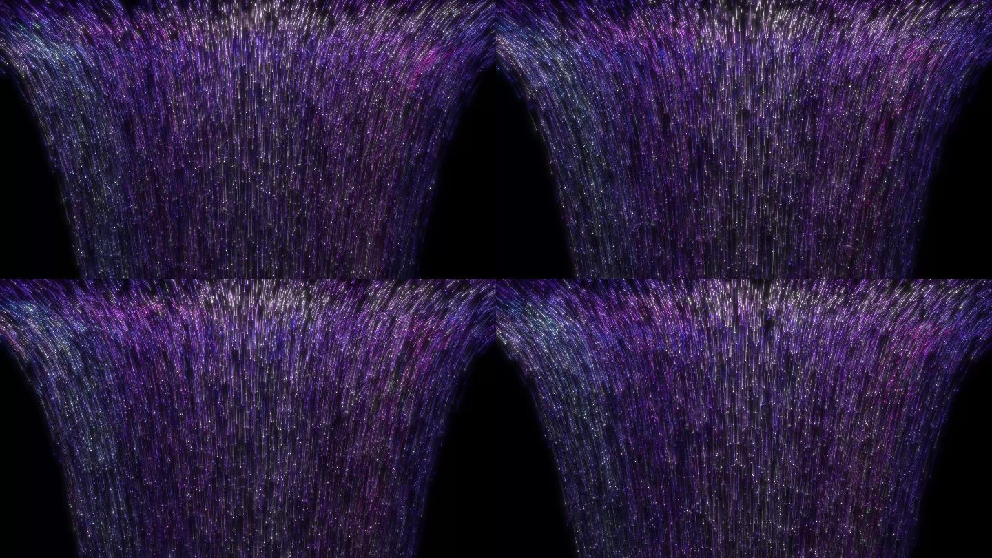 紫光流动粒子瀑布