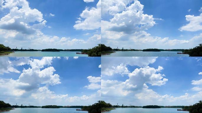 湖面云层延时 高清实拍视频素材