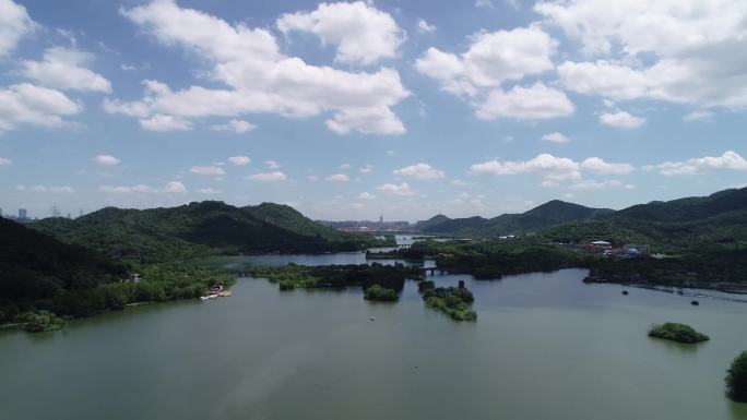 杭州萧山湖山水航拍