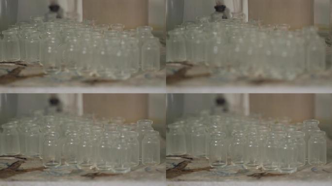 医院科室器皿玻璃瓶空镜血液科视频素材