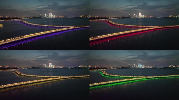 东方之门 金鸡湖景区 城市夜景