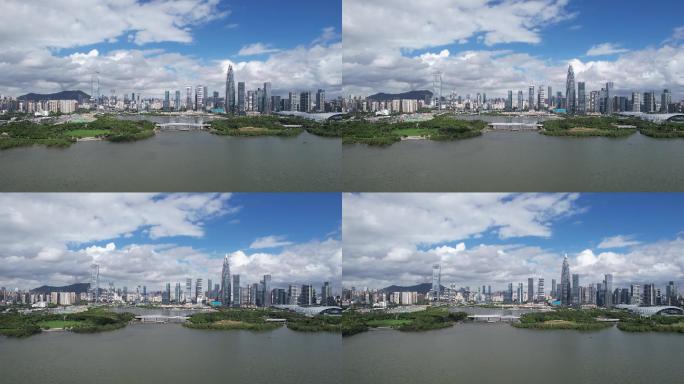 最新原创深圳南山人才公园航拍实拍空镜