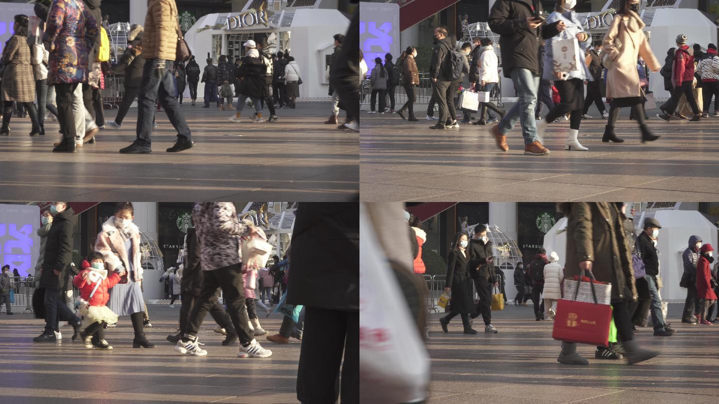 南京西路步行街人流