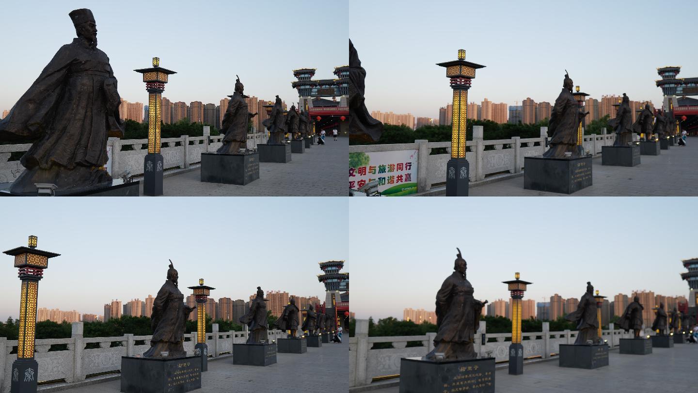 咸阳古渡廊桥雕塑