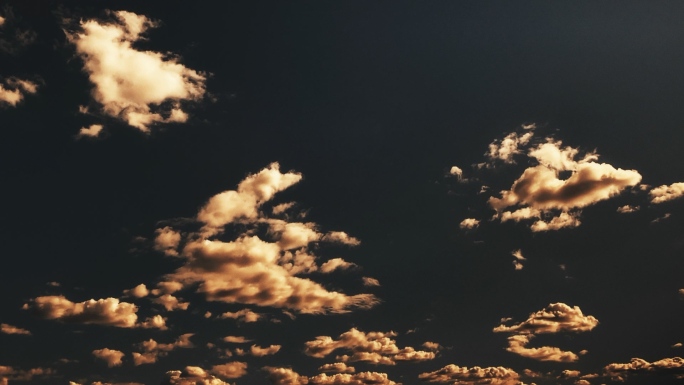【HD天空】昏黄碎云云层黄昏氛围云影云团