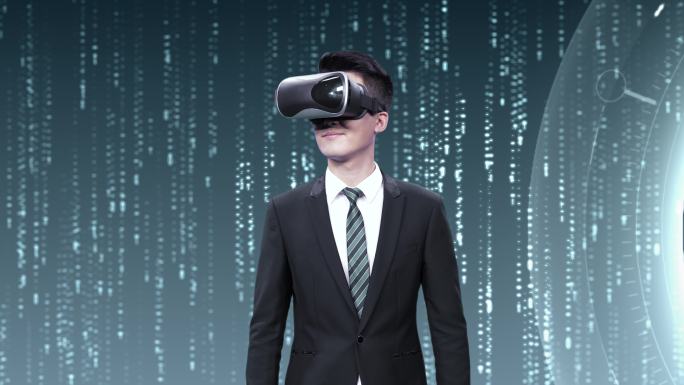 VR眼镜虚拟数字世界AE模板