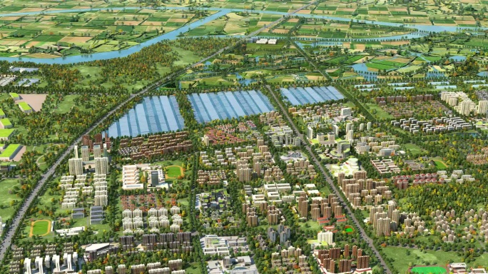 大气震撼三维建筑大鸟瞰漫游动画