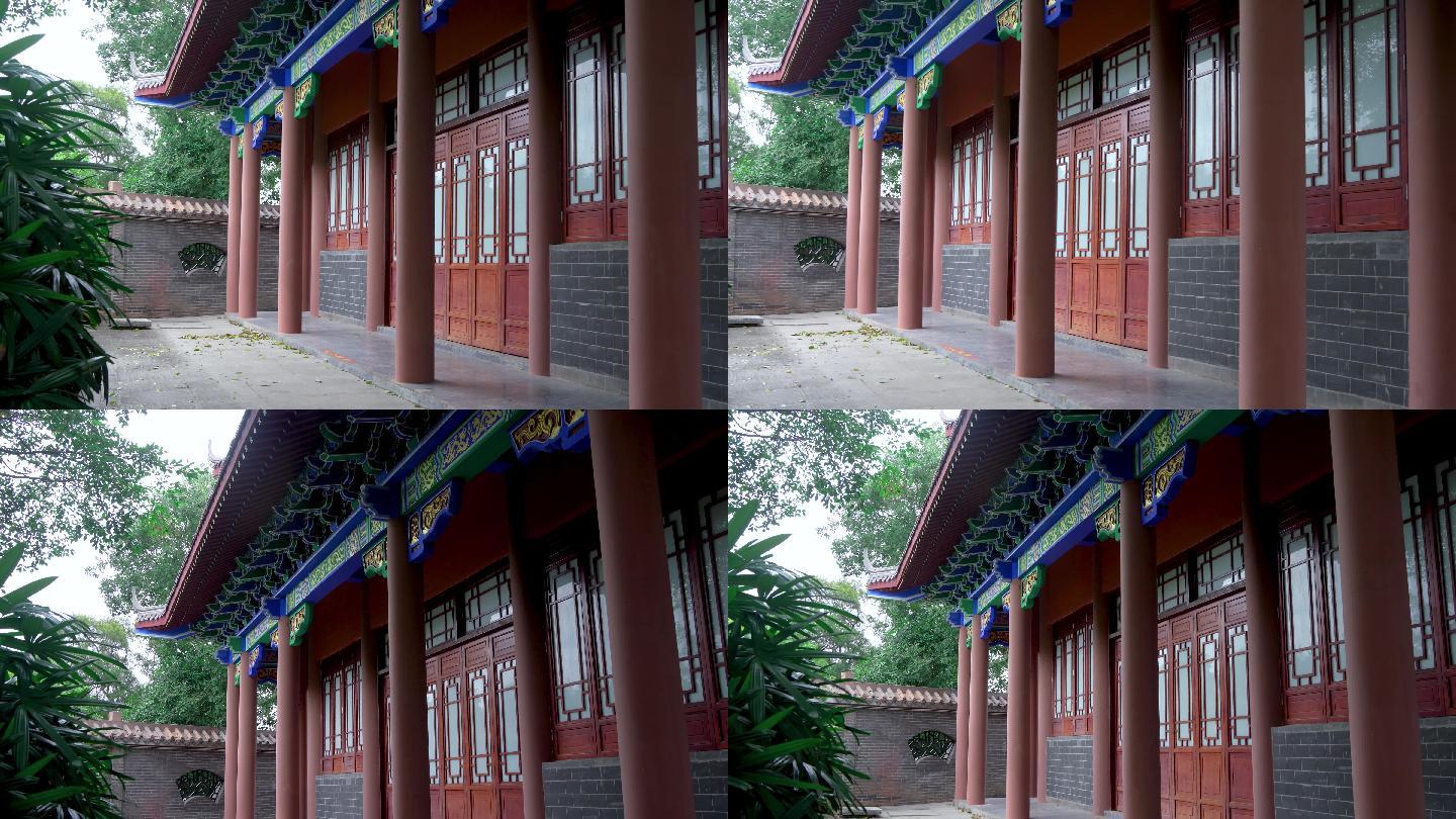 寺庙大门门口中式建筑复古禅意