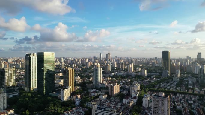 上海城景环绕360度航拍视频