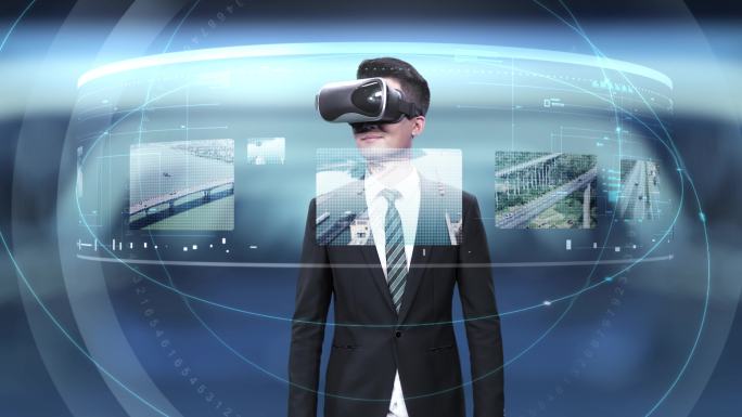 VR虚拟屏幕互动AE模板