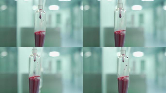 医院血液科输血空镜虚化镜头点滴慢动作视频