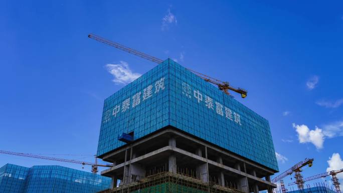 深圳华南城建设中的工地延时拍摄