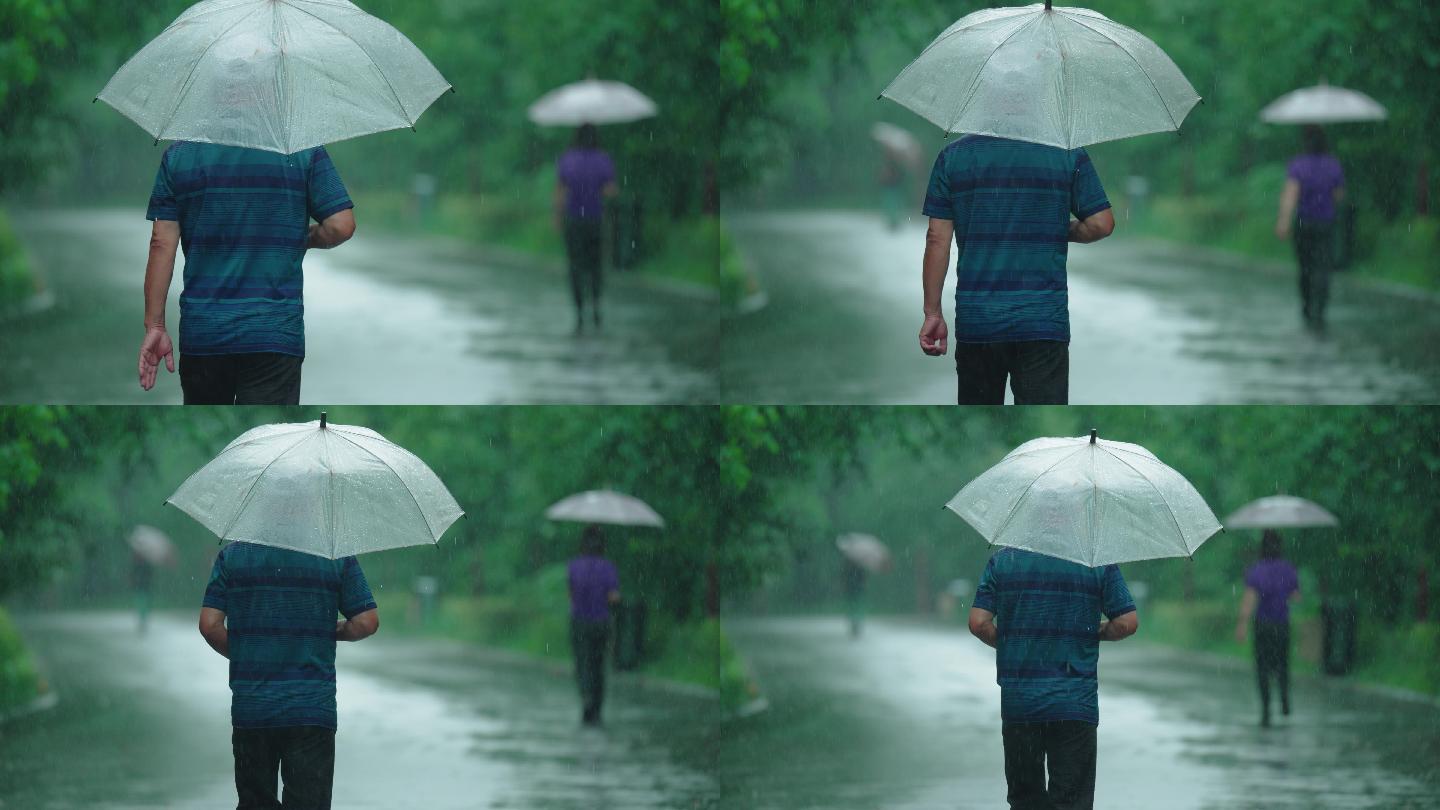 雨天撑伞,雨中打伞图片 背影 - 伤感说说吧