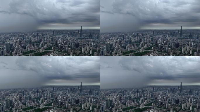 上海夏季城市雨幡延时