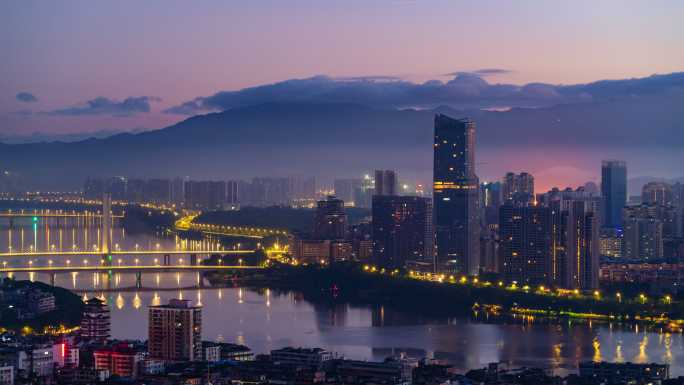 【8K超清】惠州延时富力合生大桥夜转日出