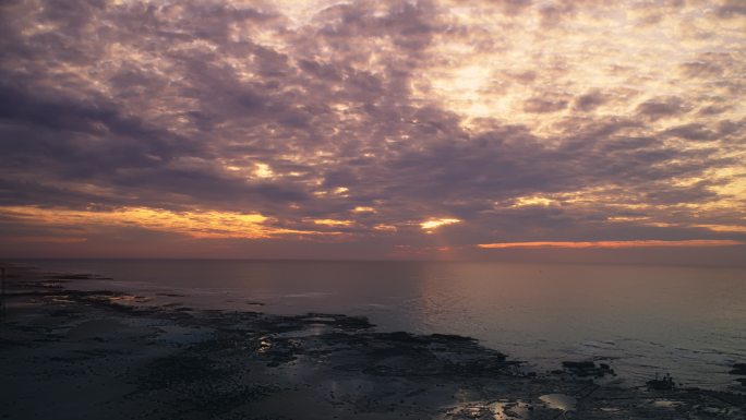 广西北海涠洲岛海上日出延时