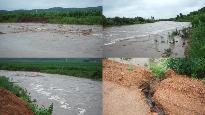 河水洪涝 吉林大河实拍