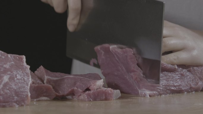 【原创4K】美食 牛肉 切牛肉 牛肉块