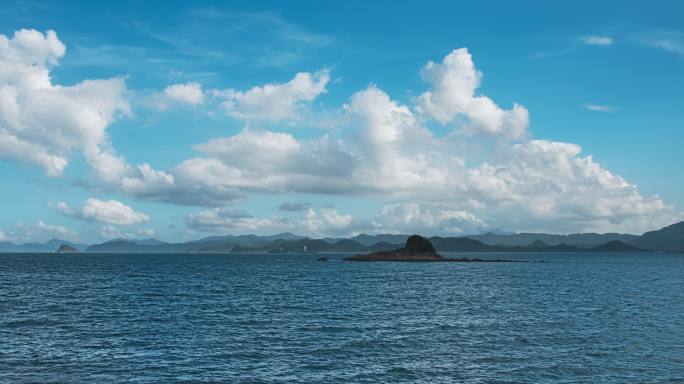 4k延时-深圳盐田海岛蓝色大海美景